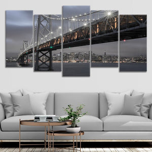 Oakland Bridge Wall Art Canvas-Stunning Canvas Prints