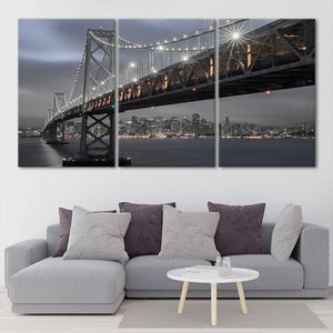 Oakland Bridge Wall Art Canvas-Stunning Canvas Prints