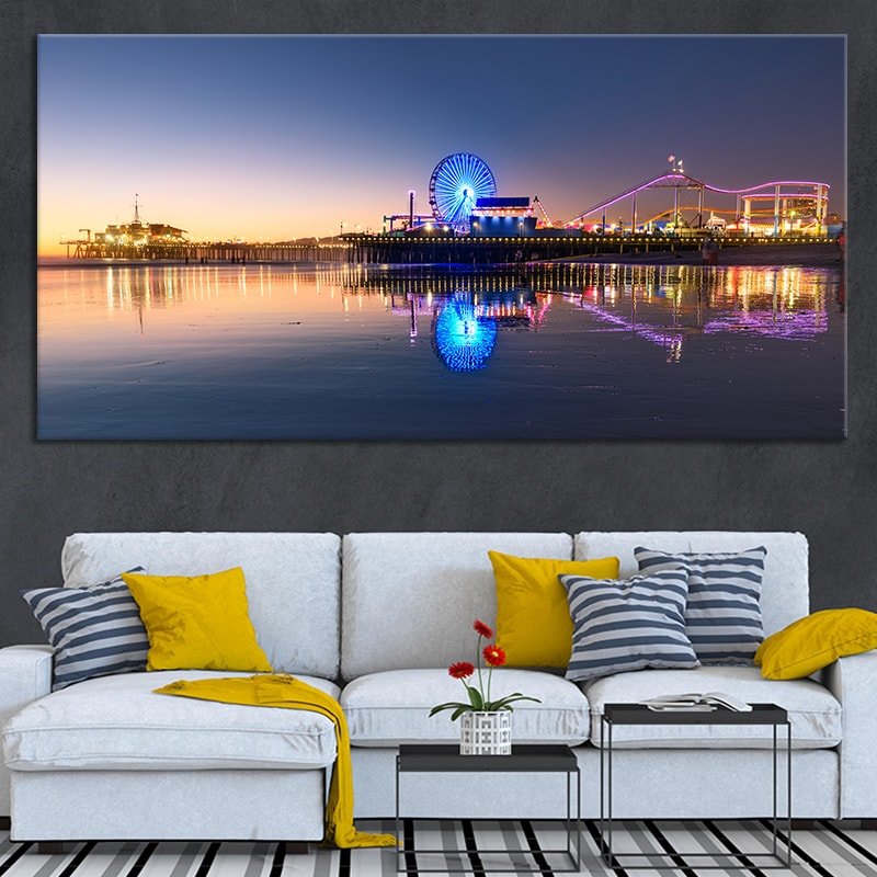 Santa Monica Pier Wall Art Canvas-Stunning Canvas Prints