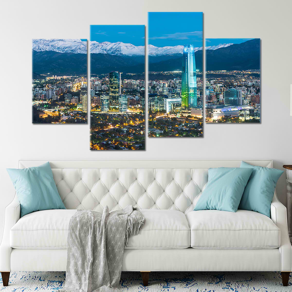 Santiago De Chile Skyline Wall Art Canvas-Stunning Canvas Prints