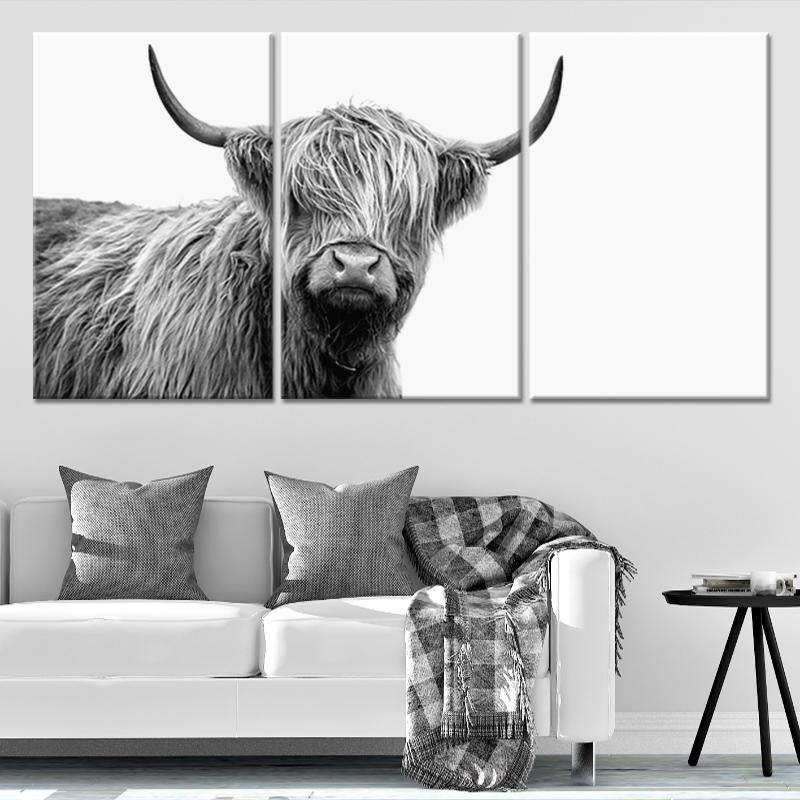 Scottish Highland Cow Wall Art For Living Room Wall-Stunning Canvas Prints