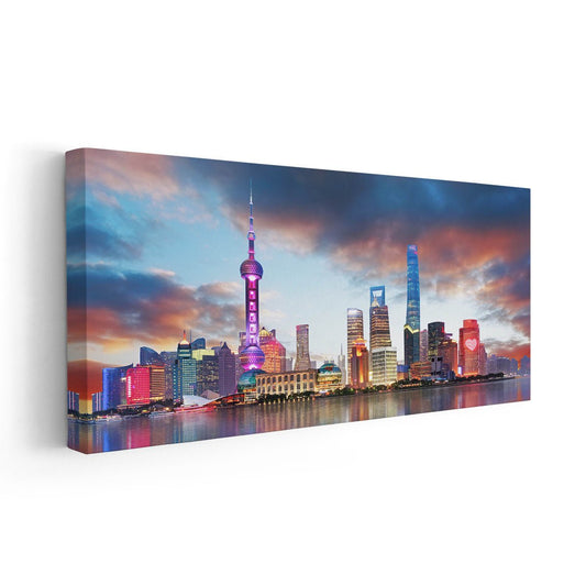 Shanghai Skyline Wall Art Canvas-Stunning Canvas Prints