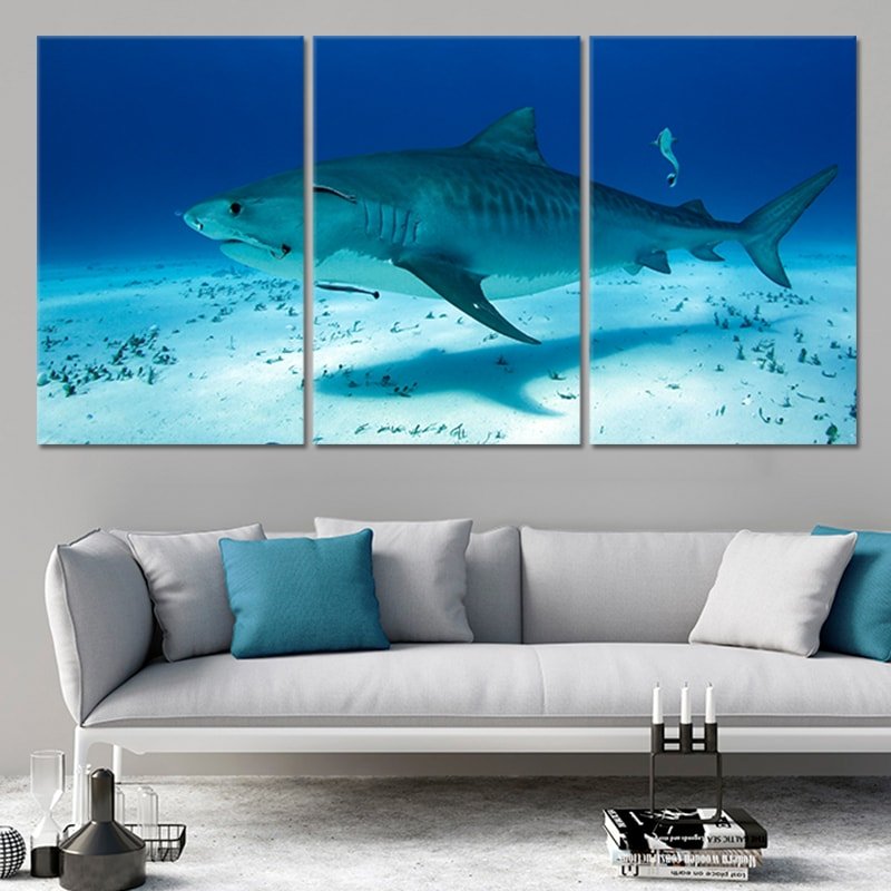 Tiger Shark Wall Art Canvas Print-Stunning Canvas Prints
