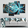 Large Swirling Abstract Flower Wall Art Above The Bed-Stunning Canvas Prints