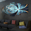 Large Swirling Abstract Flower Wall Art Above The Bed-Stunning Canvas Prints