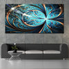 Large Swirling Abstract Flower Wall Art Above The Bed-Stunning Canvas Prints