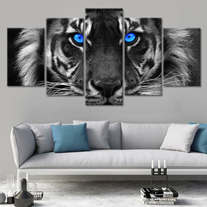 Blue Eyed Tiger Wall Art Canvas-Stunning Canvas Prints