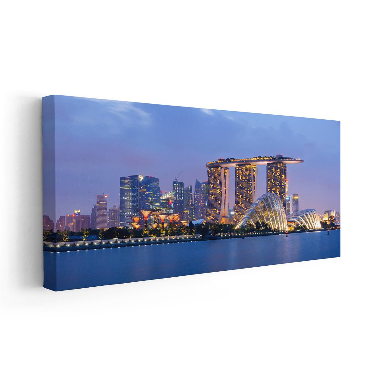 Singapore At Dusk Skyline Wall Art Canvas-Stunning Canvas Prints