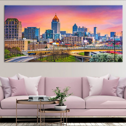 Atlanta Georgia Skyline Wall Art Canvas-Stunning Canvas Prints