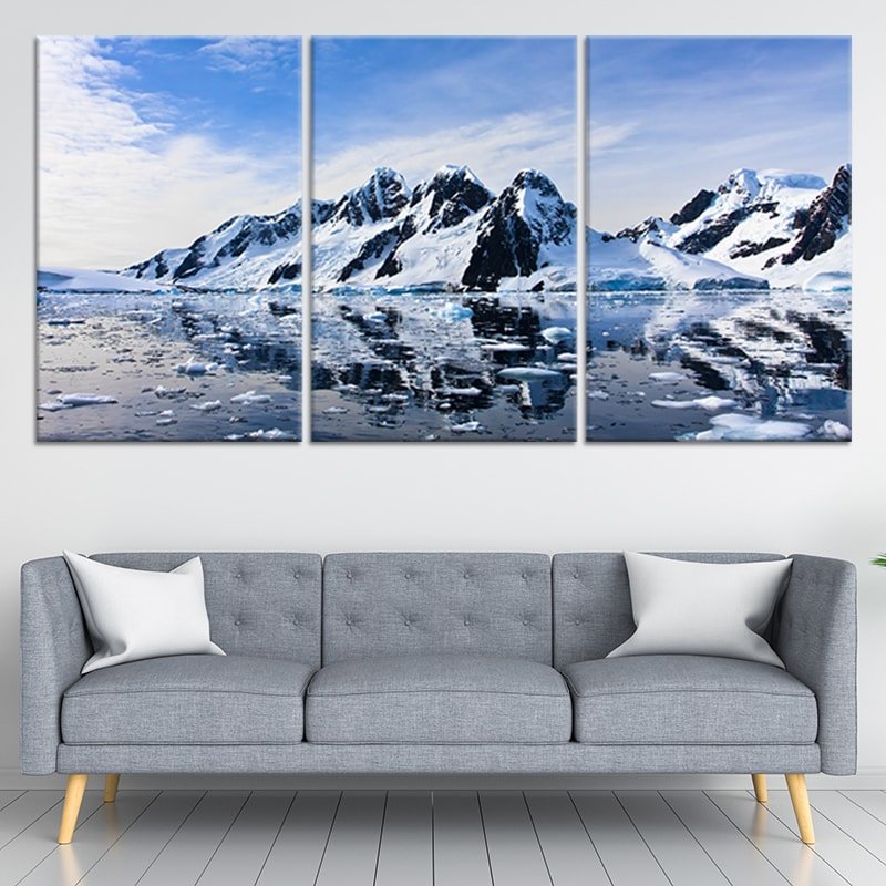 Artic Snowy Mountains Wall Art Canvas-Stunning Canvas Prints