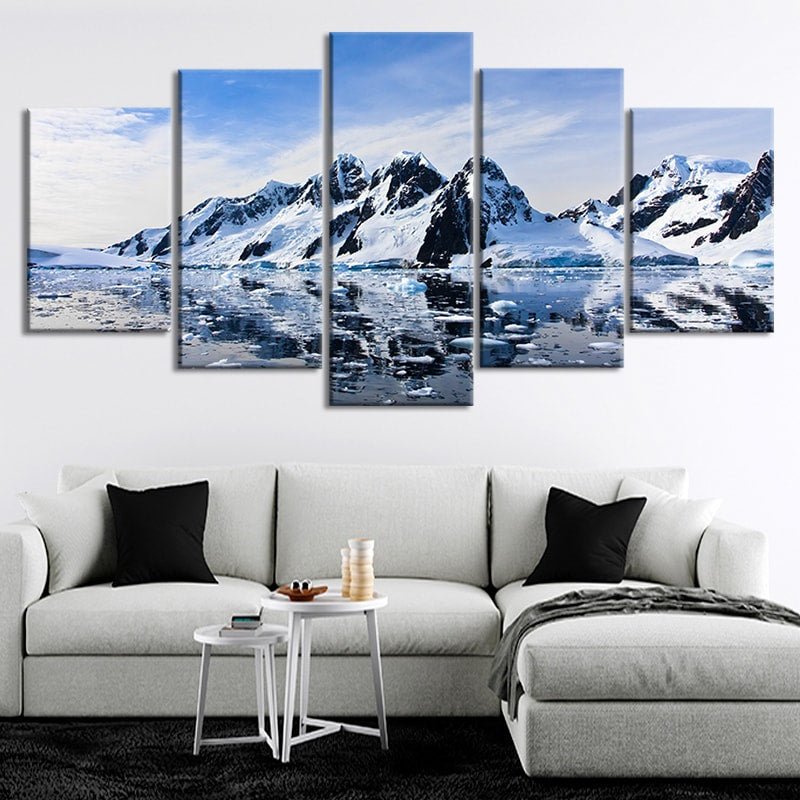 Artic Snowy Mountains Wall Art Canvas-Stunning Canvas Prints