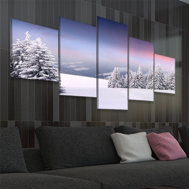 Snowy Pine Forest Wall Art Canvas-Stunning Canvas Prints