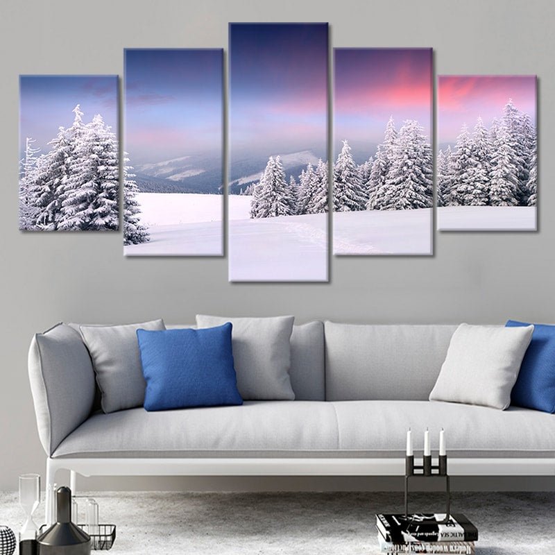 Snowy Pine Forest Wall Art Canvas-Stunning Canvas Prints