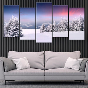 Snowy Pine Forest Wall Art Canvas-Stunning Canvas Prints