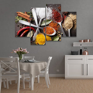 Spoons And Spices Wall Art For Kitchen Wall-Stunning Canvas Prints