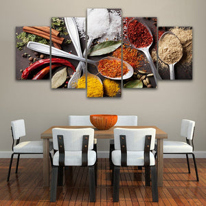 Spoons And Spices Wall Art For Kitchen Wall-Stunning Canvas Prints