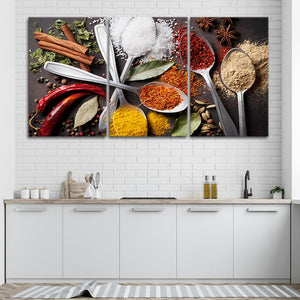 Spoons And Spices Wall Art For Kitchen Wall-Stunning Canvas Prints