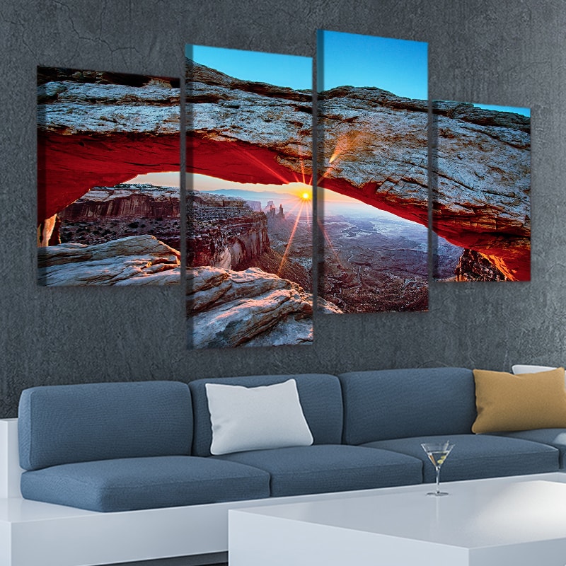 Mesa Arch Sunset Wall Art Canvas-Stunning Canvas Prints