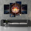 Sunrise View From ISS Multi Panel Canvas Wall Art