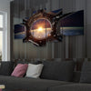 Sunrise View From ISS 5 Panel Canvas Wall Art