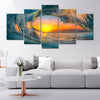 Sunset Ocean Wave Wall Art For Bedroom Wall-Stunning Canvas Prints