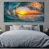 Sunset Ocean Wave Wall Art For Bedroom Wall-Stunning Canvas Prints