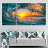 Sunset Ocean Wave Wall Art For Bedroom Wall-Stunning Canvas Prints