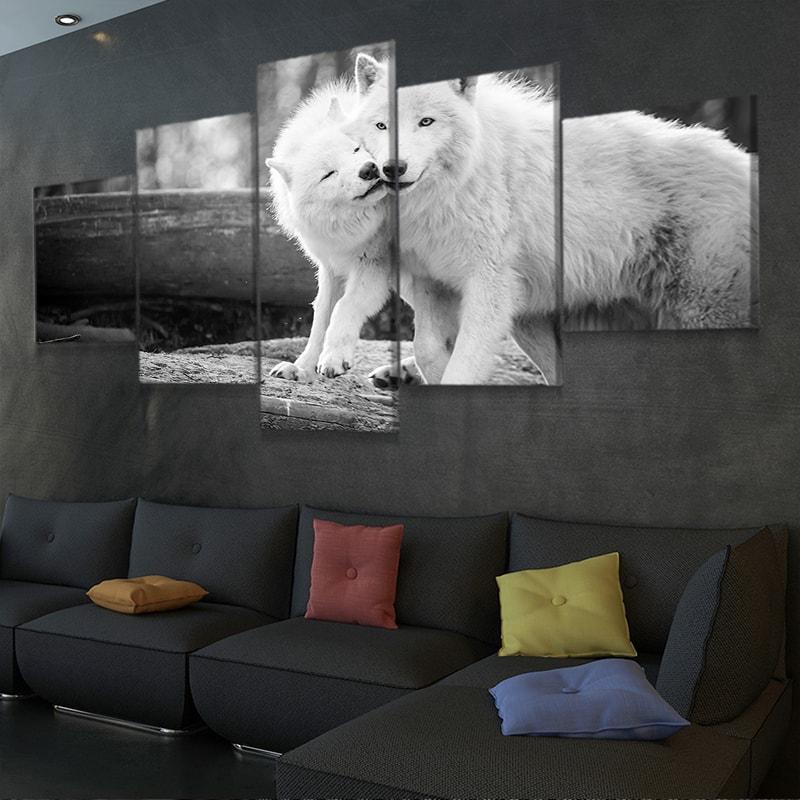 White Wolves Wall Art Canvas-Stunning Canvas Prints