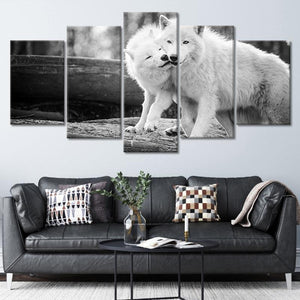 White Wolves Wall Art Canvas-Stunning Canvas Prints