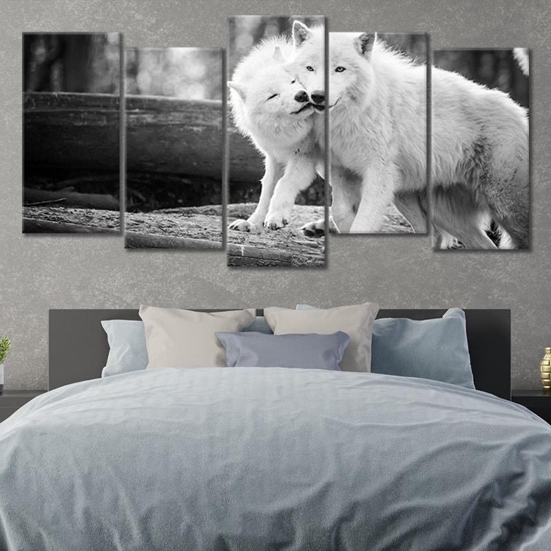 White Wolves Wall Art Canvas-Stunning Canvas Prints