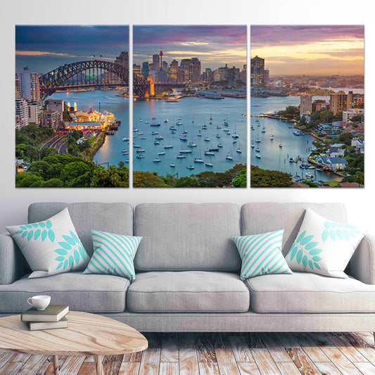 Sydney Australia Skyline Wall Art Canvas-Stunning Canvas Prints