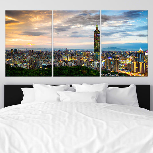 Taipei Skyline Wall Art Canvas-Stunning Canvas Prints