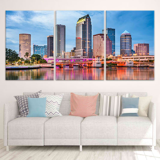 Tampa Skyline Wall Art Canvas-Stunning Canvas Prints