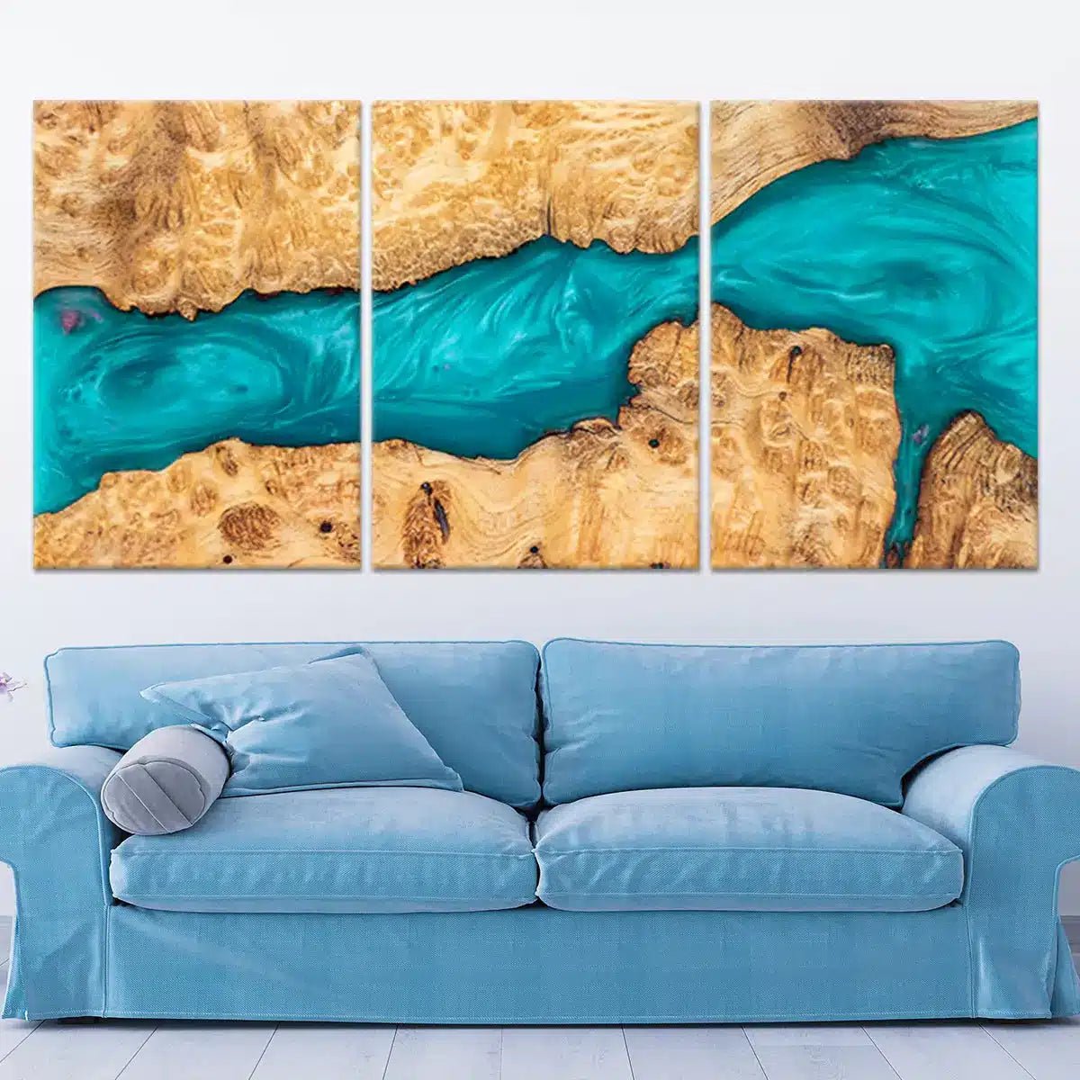 Teal River Abstract Wall Art Canvas-Stunning Canvas Prints