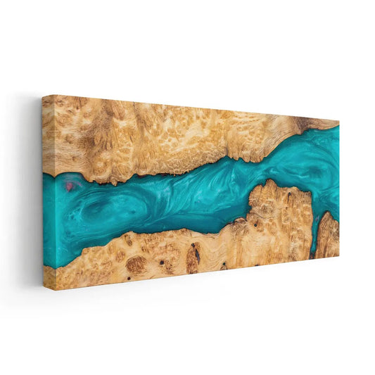 Teal River Abstract Wall Art Canvas-Stunning Canvas Prints