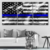 Thin Blue Line Wall Art Canvas Print-Stunning Canvas Prints