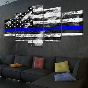 Thin Blue Line Wall Art Canvas Print-Stunning Canvas Prints