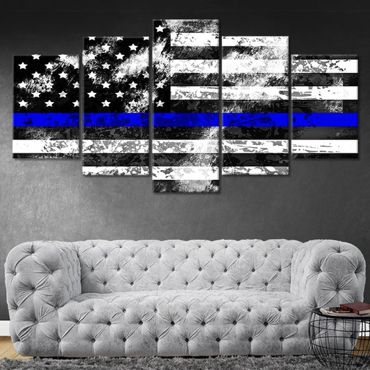 Thin Blue Line Wall Art Canvas Print-Stunning Canvas Prints