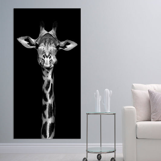 Black And White Giraffe Wall Art Canvas-Stunning Canvas Prints