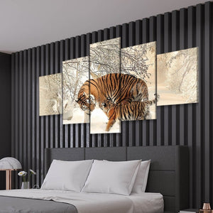 Siberian Tiger With Cub Wall Art Canvas-Stunning Canvas Prints