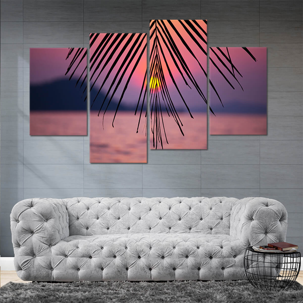 Palm Tree Sunset Wall Art Canvas-Stunning Canvas Prints