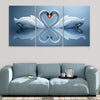 Two Swans In Love Wall Art Canvas-Stunning Canvas Prints