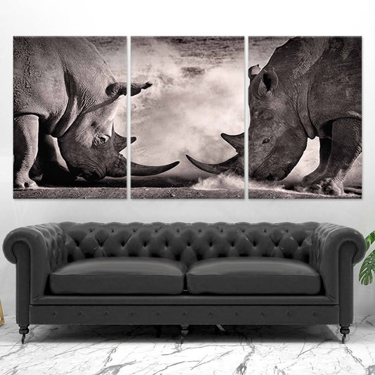 White Rhinoceros Wall Art Canvas-Stunning Canvas Prints