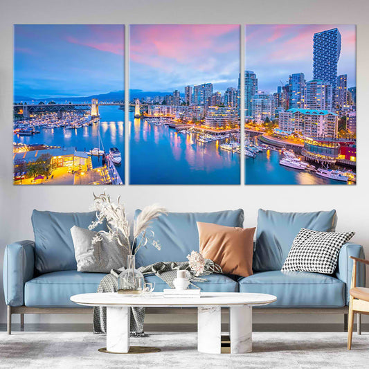 Vancouver Skyline Wall Art Canvas-Stunning Canvas Prints