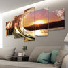 Sunset Crashing Wave Wall Art Fore Living Room Wall-Stunning Canvas Prints