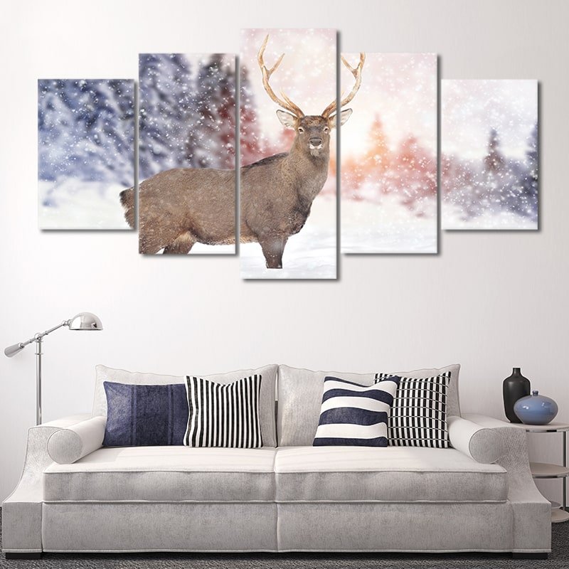 White Tail Deer Wall Art Canvas-Stunning Canvas Prints