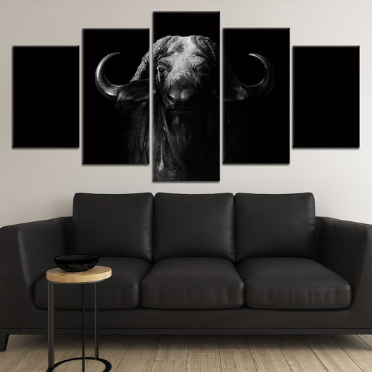 Black And White Buffalo Wall Art Canvas-Stunning Canvas Prints