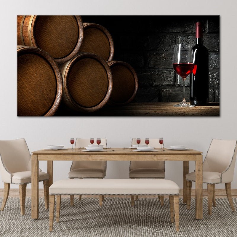 Vintage Wine Barrels Wall Art Canvas Print-Stunning Canvas Prints