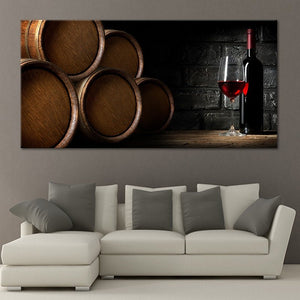 Vintage Wine Barrels Wall Art Canvas Print-Stunning Canvas Prints