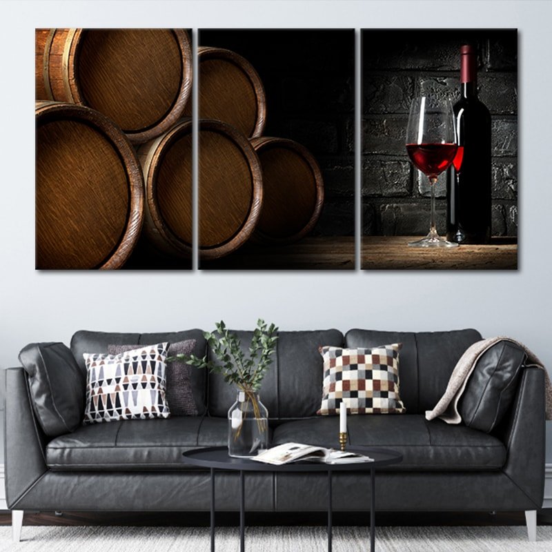 Vintage Wine Barrels Wall Art Canvas Print-Stunning Canvas Prints